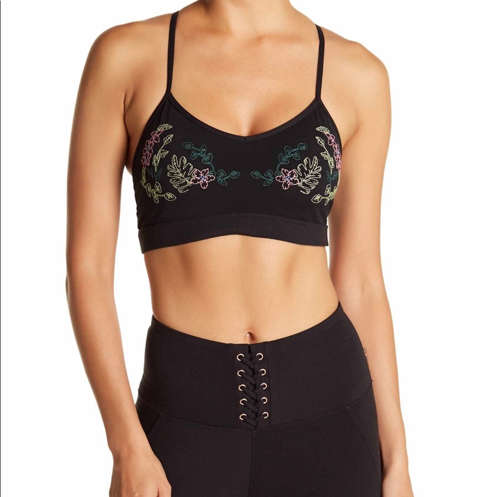 Betsey Johnson print knit sports bra